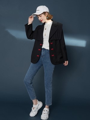 Design coat, western fit, sweet decoration, small sense suit