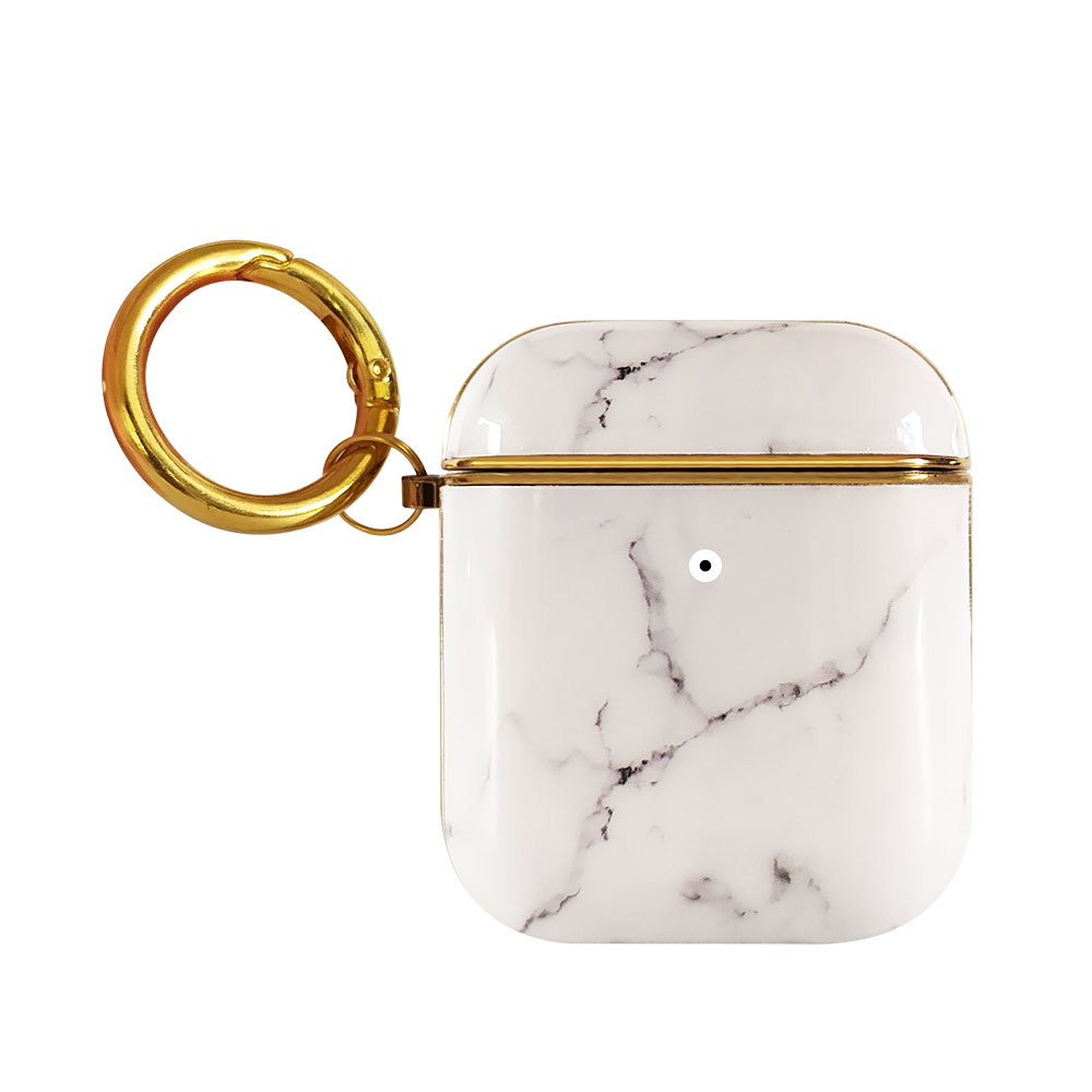 Compatible with Apple, Plating TPU Marble Pattern Soft Shell AirPods Cover - Image 2