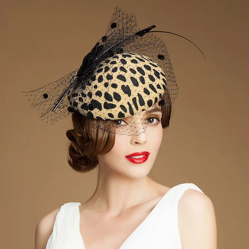 Fashion all-match leopard print woolen hat - Leopard