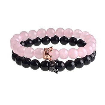 Combination Bracelet Natural Striped Agate Elastic Bracelet