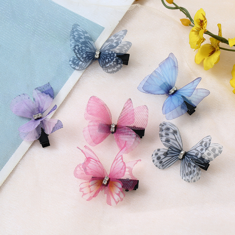 Three dimensional tulle butterfly hairpin jewelry Random Hairpin - Shop at LoveMi