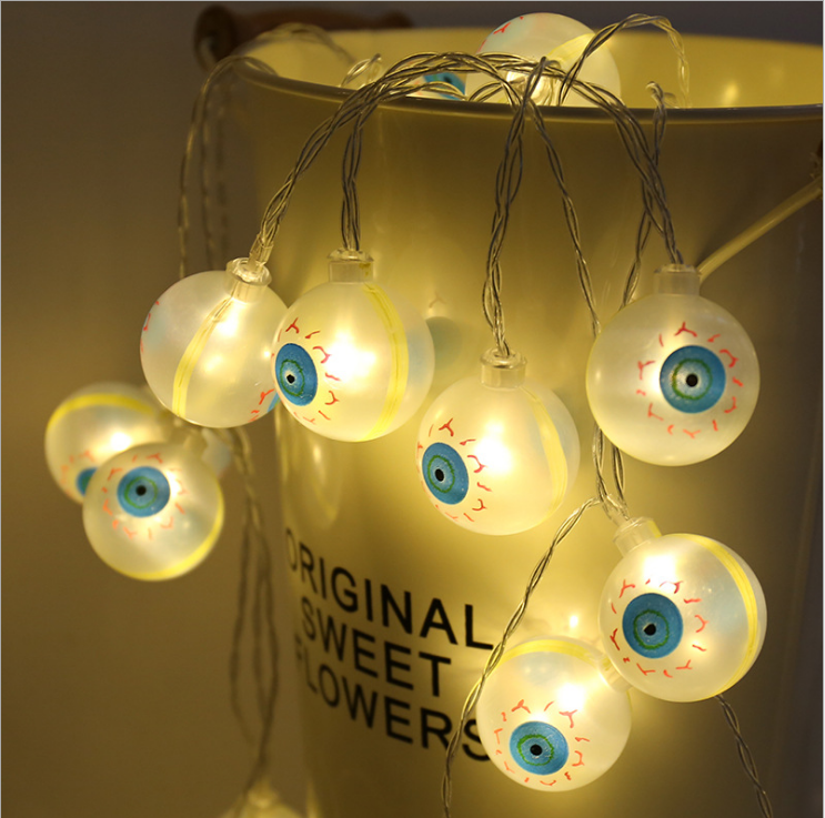 Guirlande lumineuse LED crâne squelette Halloween 2