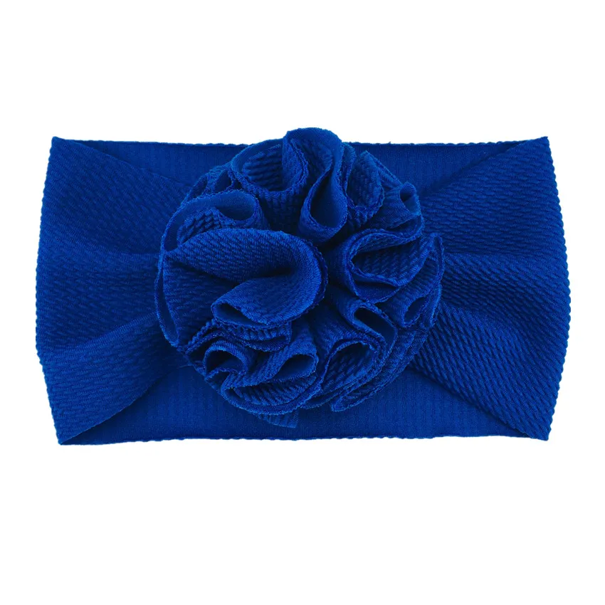 Twill bubble flower headband - Royal Blue