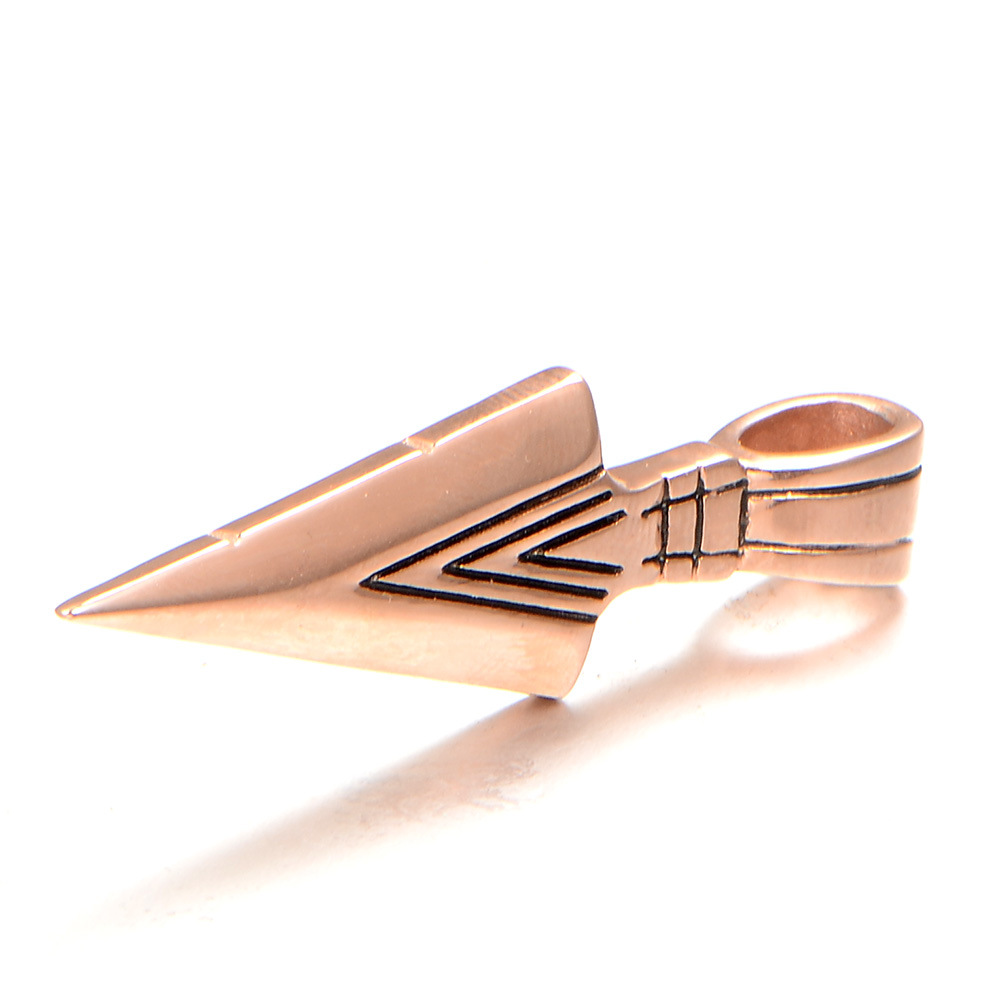 Fashion Arrow Titanium Steel Triangle Pendant Necklace