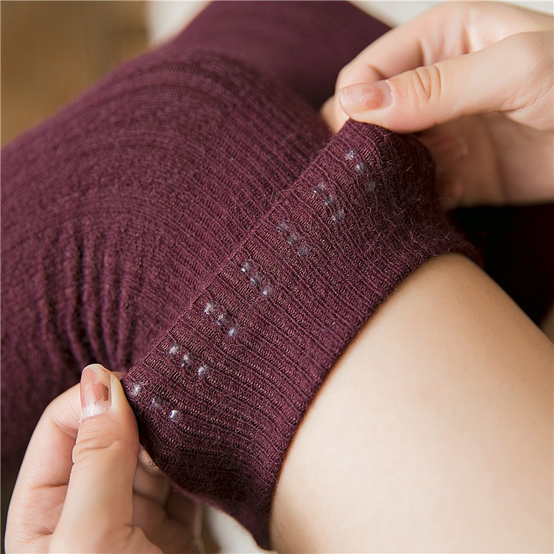 Wool plus velvet over the knee socks