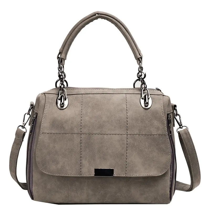 Matte Women Scrub Female Shoulder Bags Large