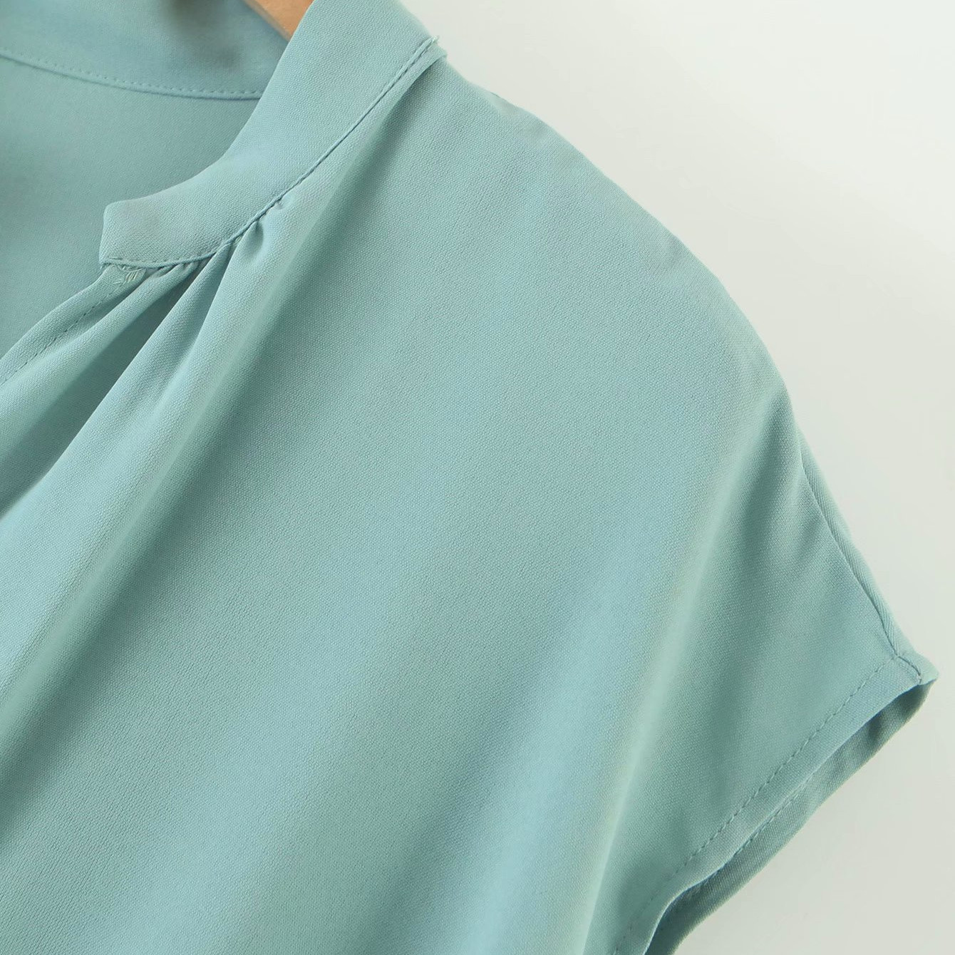 European and American style simple dress with belt