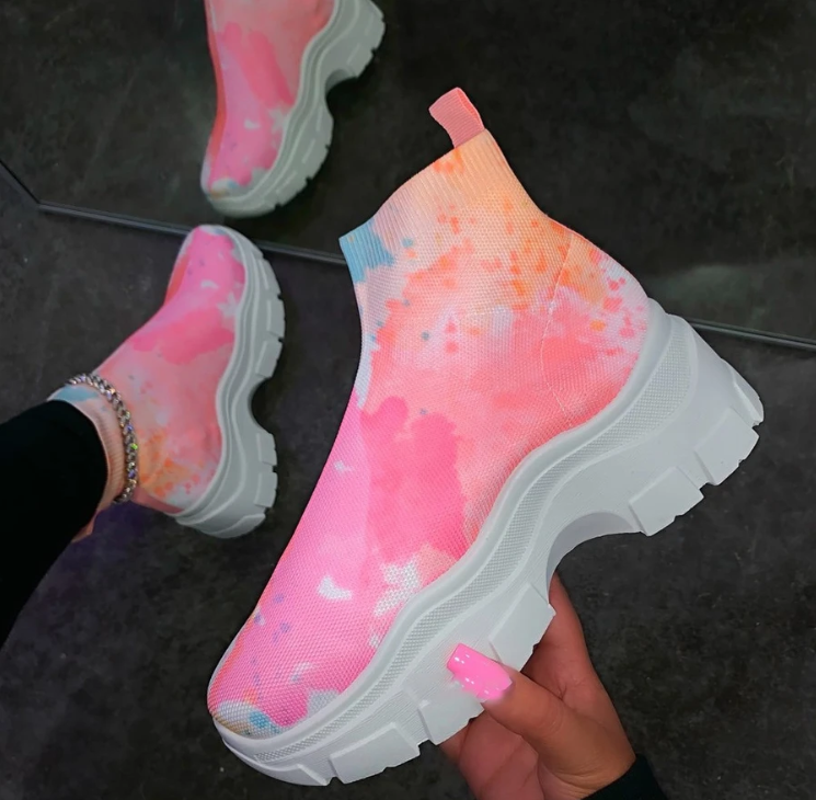 Printed casual mesh shoes