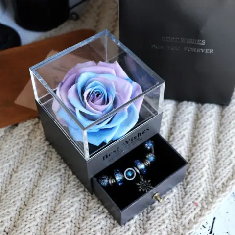 Eternal Flower Rose Jewelry Box for Birthday Presents Valentines
