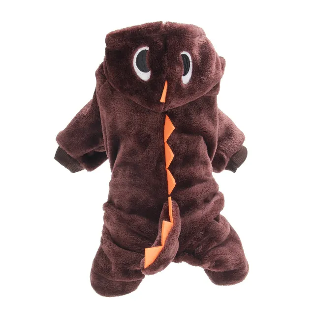 Funny Entertainment Transformed into Dinosaur Pet Clothes Brown - Shop at LoveMi