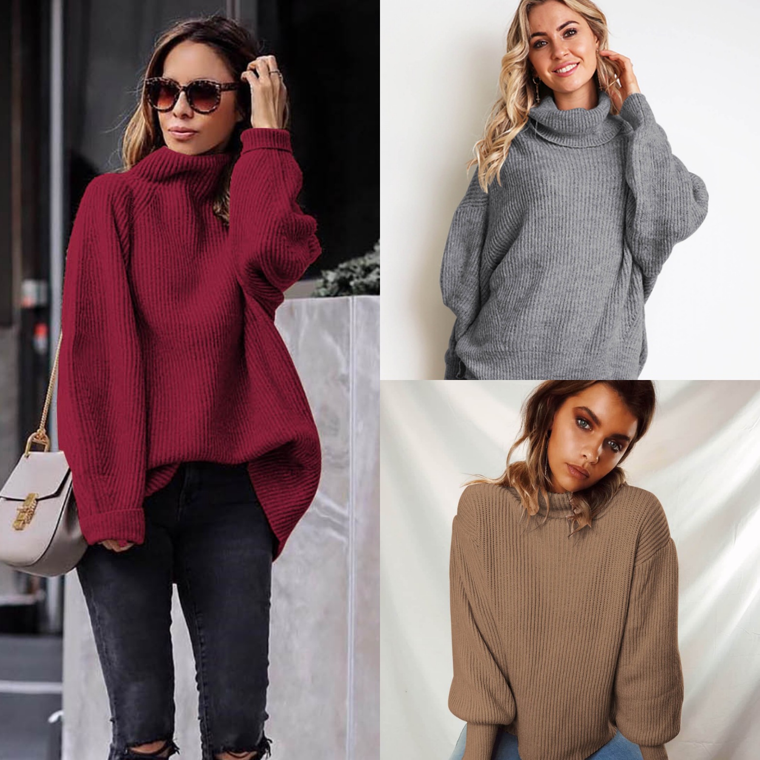 Fashionable Ladies Warm Sweater Knitted Stretch Casual Sweater