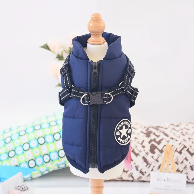 Pet Dog Clothes For Small Dogs Winter Warm Dog Hooded Coat Jackets Chihuahua Pug Outfits Puppy Cat Clothing Blue - Shop at LoveMi