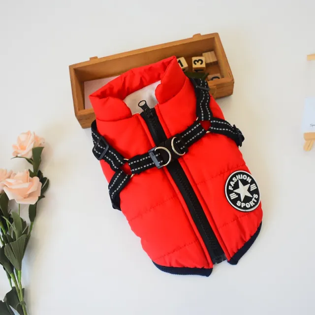 Pet Dog Clothes For Small Dogs Winter Warm Dog Hooded Coat Jackets Chihuahua Pug Outfits Puppy Cat Clothing Red - Shop at LoveMi