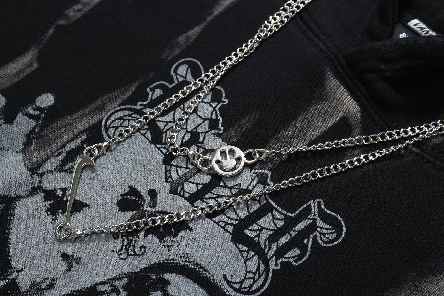 Devil print hooded sweatshirt