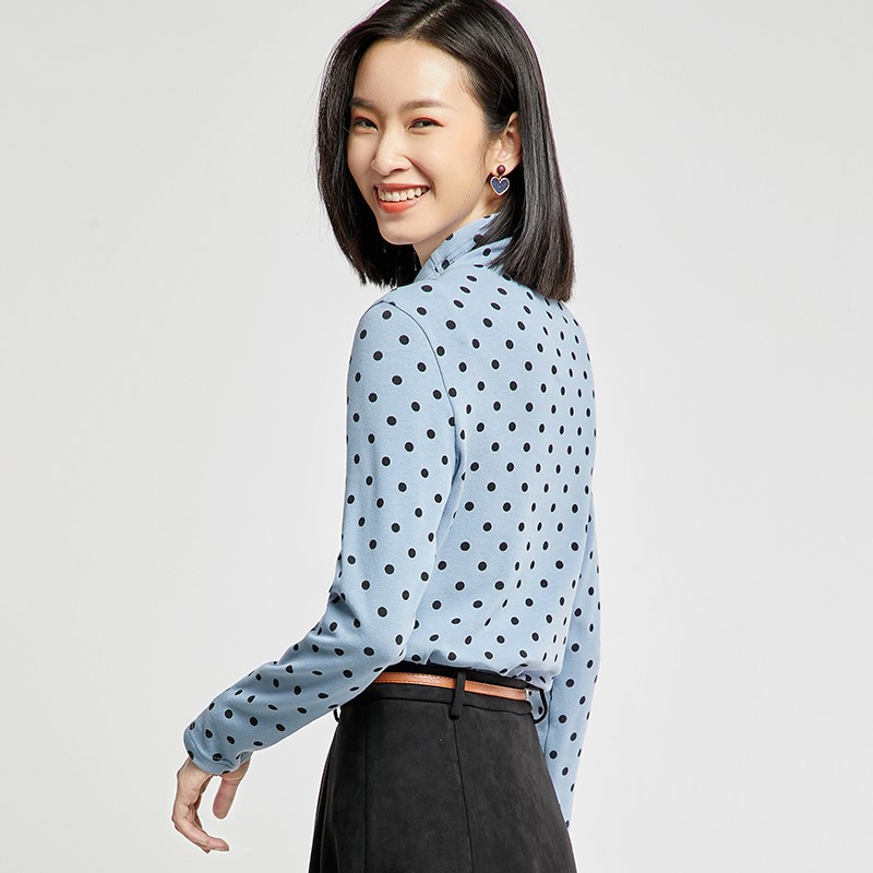 Brushed high collar inner top