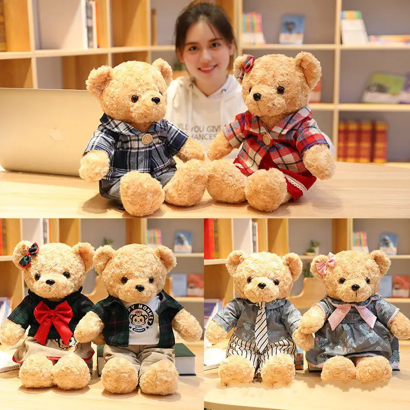 Wearing Clothes Teddy Bear Plush Toy Doll Pillow