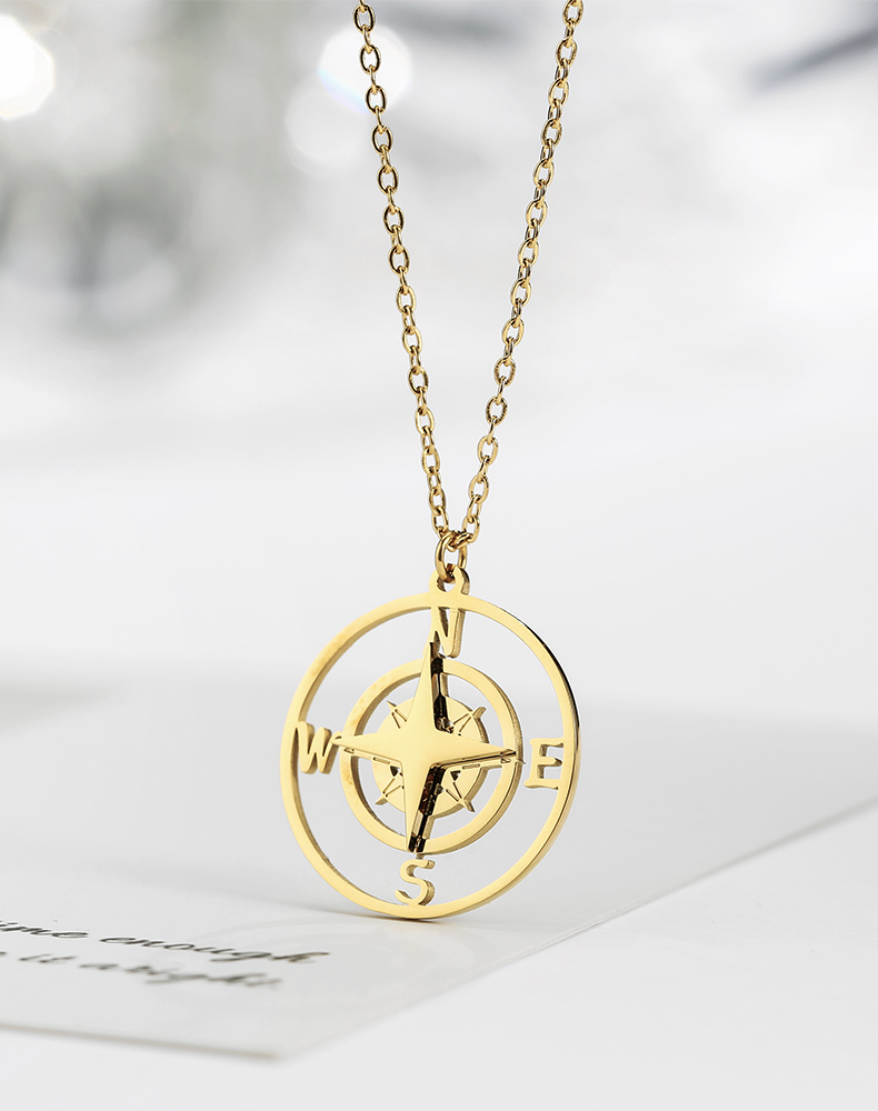 Nordic Icelandic compass necklace