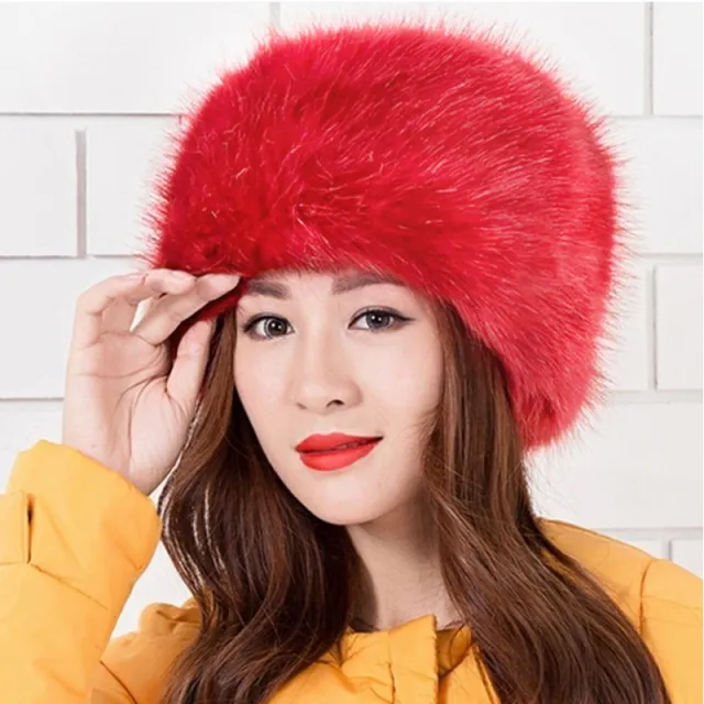 Fur hat fox fur hat Red - Shop at LoveMi