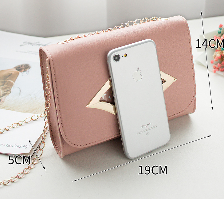 Lip phone bag messenger chain pouch