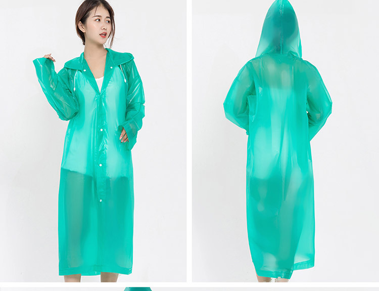 Raincoat Outdoor Transparent Windproof Rain Coat New Rainwear 7 Colors