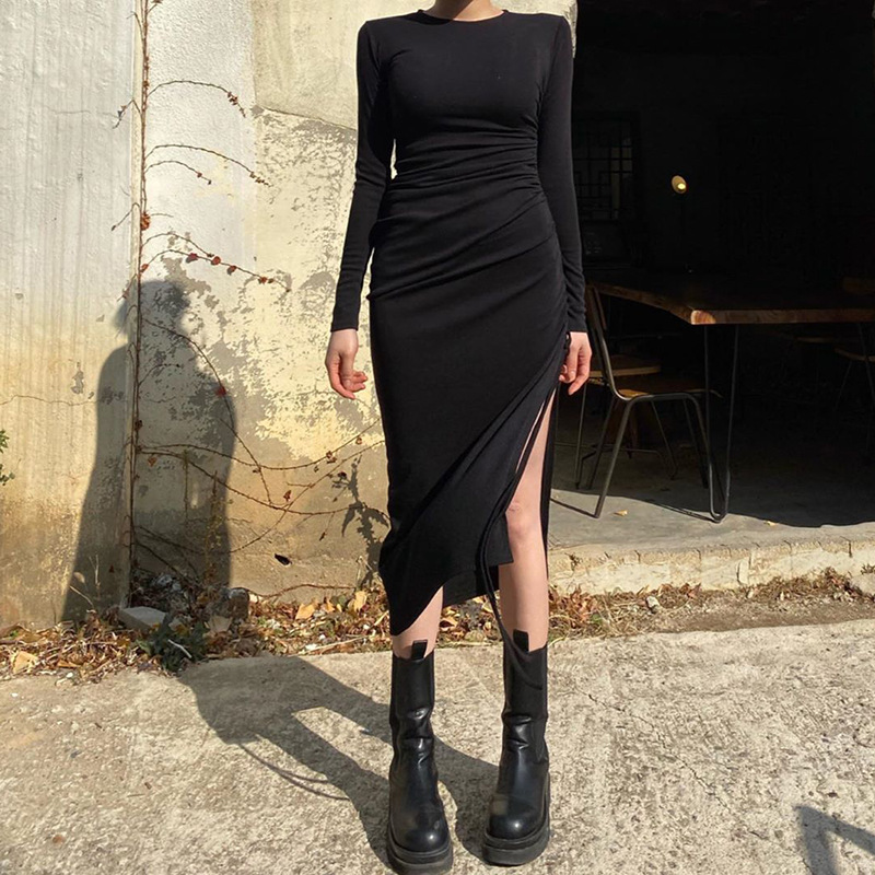 Slim long sleeve dress