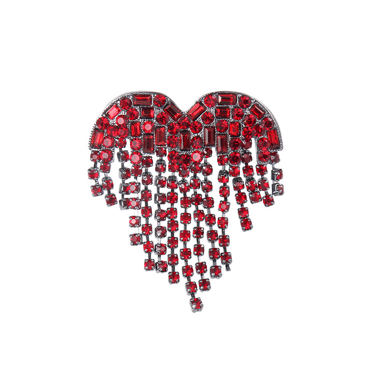 Heart Tassel Brooch