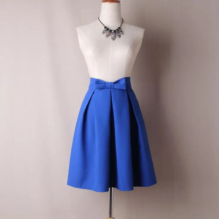 New solid color skirt - Blue