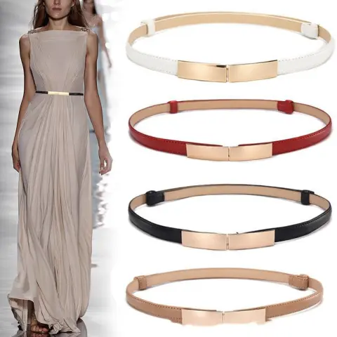 Women's Fine Decorative Dress with Waistband