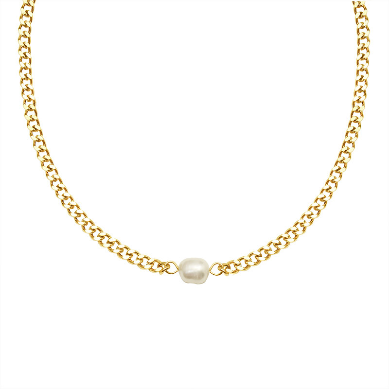 Pearl handmade chain clavicle necklace