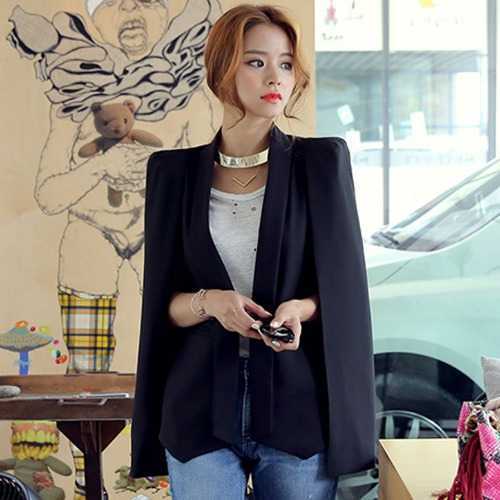 Cape shawl casual suit
