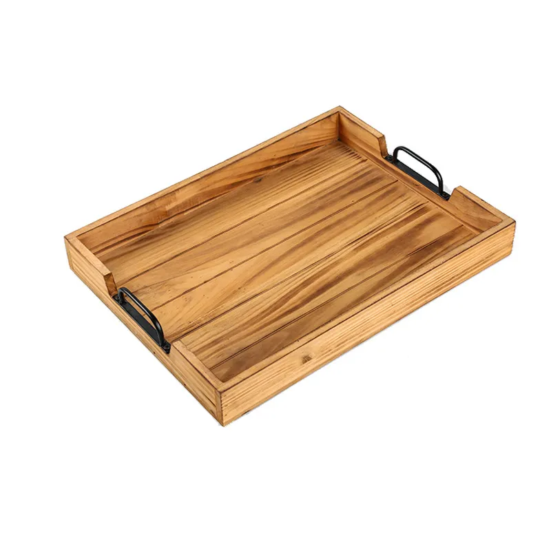 Wooden Tray In Stock Domestic Japanese Solid Wood Dining Plate Hotel Fruit Plate Customized Wooden Tray - Style1