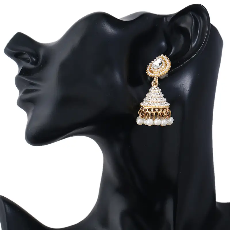 Ethnic Earrings Pearl Pendant Drop Dangle Earrings Fashion Jewelry Gift