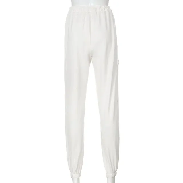High waisted, Loose fitting, Thin footed Harem Trousers White - Shop at LoveMi