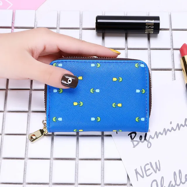 Cute Girl Heart Korean Coin Purse Women Cartoons Blue - Shop at LoveMi