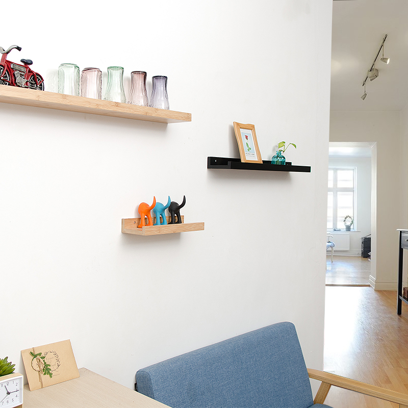 U-Shaped Bamboo Wall Shelf