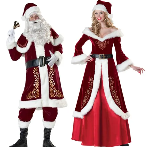 Santa Couple Costume Christmas Dress