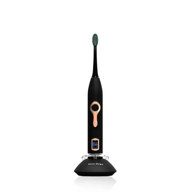 Waterproof adult rechargeable sonic electric toothbrush Black - Shop at LoveMi