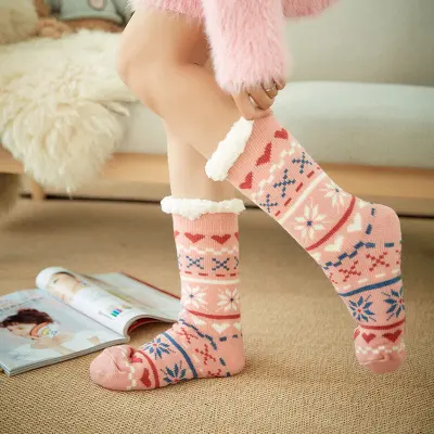 Christmas Socks Female Mid-tube Floor