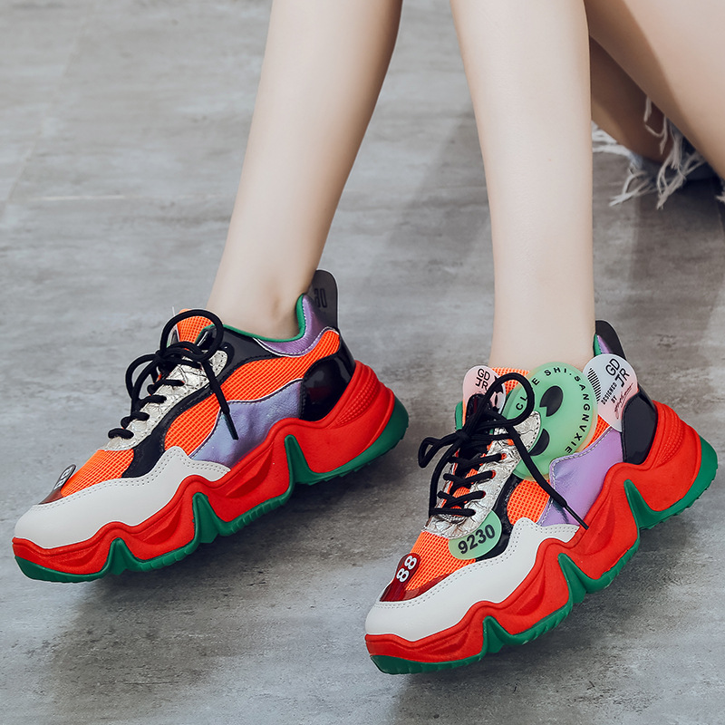 Net red thick-soled breathable casual sneakers