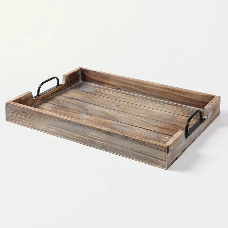 Wooden Tray In Stock Domestic Japanese Solid Wood Dining Plate Hotel Fruit Plate Customized Wooden Tray - Style4