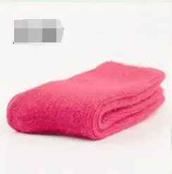 Double needle rabbit wool socks women Pink - Shop at LoveMi