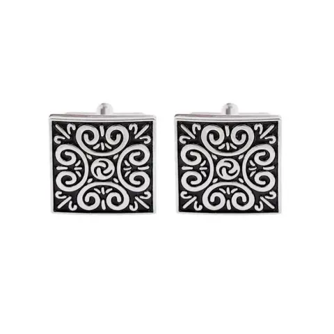 Vintage Pattern Paint Color French Shirt Men's Cufflinks Cuffs