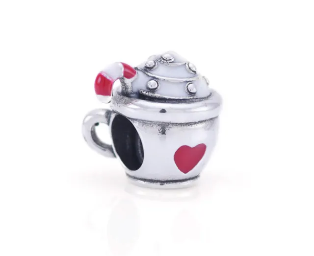 Hot Cocoa Christmas Red Love Cup Beaded Silver - Shop at LoveMi