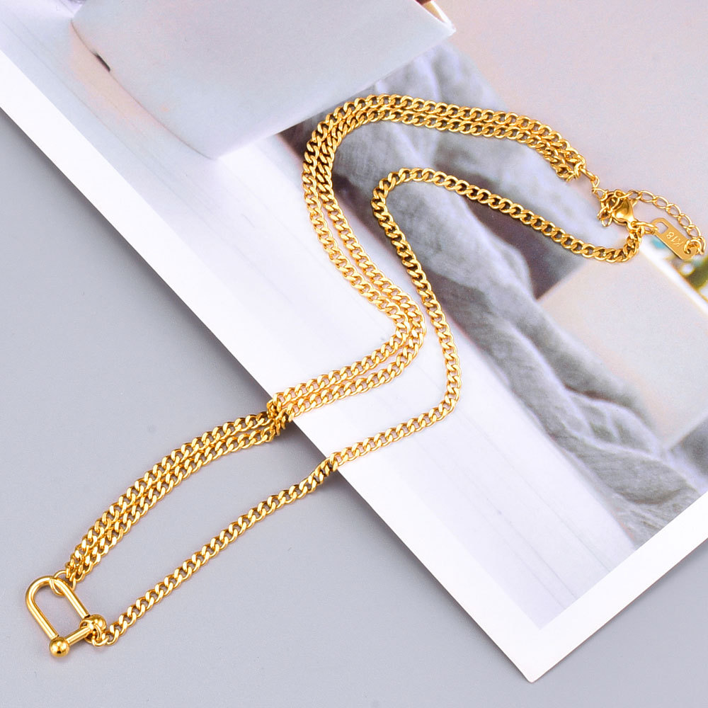 Niche design split necklace