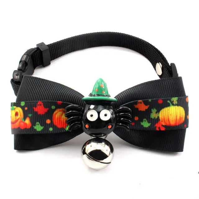 Cat Neck Strap Halloween Ribbon Bow Pumpkin - Shop at LoveMi