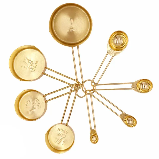 Gold measuring cup measuring spoon set Gold - Shop at LoveMi