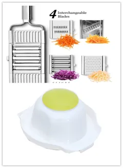 Stainless Steel Grater, Vegetable And Fruit Slicer, Peeler - 4Pcs Set Hand Guard - View 1