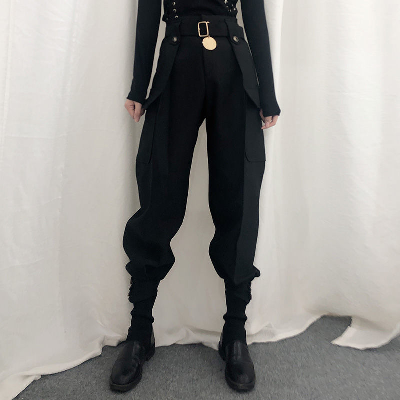 High-waisted strapping overalls for women