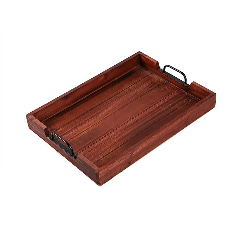 Wooden Tray In Stock Domestic Japanese Solid Wood Dining Plate Hotel Fruit Plate Customized Wooden Tray - Style3
