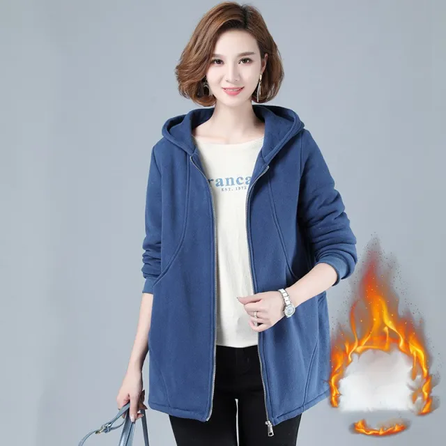 Add velvet thickened western style winter jacket Blue - Shop at LoveMi